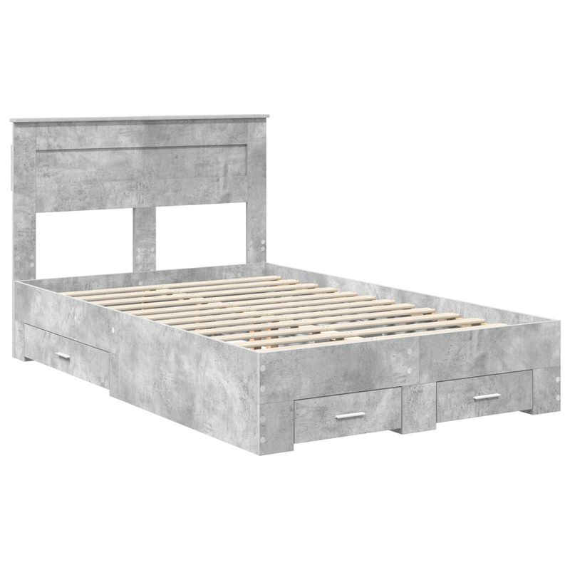 Casa si Gradina - Mobilier - Paturi si accesorii - Paturi - Cadru de pat cu sertar cu headboard cu depozitare Lemn compozit - Infinity.ro