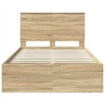 Casa si Gradina - Mobilier - Paturi si accesorii - Paturi - Cadru de pat cu headboard Sonoma 120 x 190 cm Lemn de pin masiv - Infinity.ro