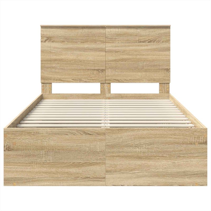 Casa si Gradina - Mobilier - Paturi si accesorii - Paturi - Cadru de pat cu headboard Sonoma 120 x 190 cm Lemn de pin masiv - Infinity.ro