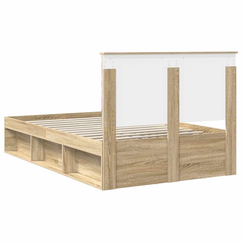 Casa si Gradina - Mobilier - Paturi si accesorii - Paturi - Cadru de pat cu headboard Sonoma 120 x 190 cm Lemn de pin masiv - Infinity.ro
