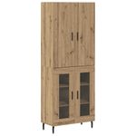 Casa si Gradina - Mobilier - Comode si corpuri - Corpuri bucatarie - Bufet Lemn Vechi 69,5 x 34 x 180 cm Lemn Stratificat si Sticla - Infinity.ro