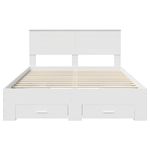 Casa si Gradina - Mobilier - Paturi si accesorii - Paturi - Cadru de pat cu headboard Alb 160 x 200 cm Lemn compozit - Infinity.ro