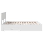 Casa si Gradina - Mobilier - Paturi si accesorii - Paturi - Cadru de pat cu headboard Alb 160 x 200 cm Lemn compozit - Infinity.ro