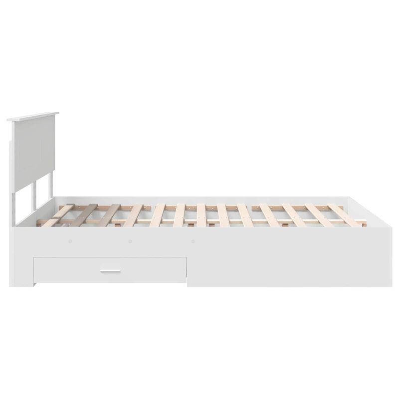 Casa si Gradina - Mobilier - Paturi si accesorii - Paturi - Cadru de pat cu headboard Alb 160 x 200 cm Lemn compozit - Infinity.ro