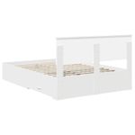 Casa si Gradina - Mobilier - Paturi si accesorii - Paturi - Cadru de pat cu headboard Alb 160 x 200 cm Lemn compozit - Infinity.ro