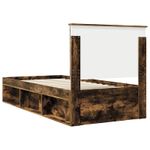 Casa si Gradina - Mobilier - Paturi si accesorii - Paturi - Cadru de pat Stejar fumuriu 90 x 190 cm Lemn de pin masiv - Infinity.ro