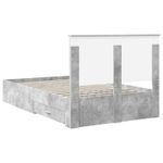 Casa si Gradina - Mobilier - Paturi si accesorii - Paturi - Cadru de pat cu sertar Gri din beton 120 x 190 cm Lemn compozit - Infinity.ro