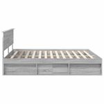 Casa si Gradina - Mobilier - Paturi si accesorii - Paturi - Cadru de pat cu headboard Gri Sonoma 180 x 200 cm Lemn compozit - Infinity.ro