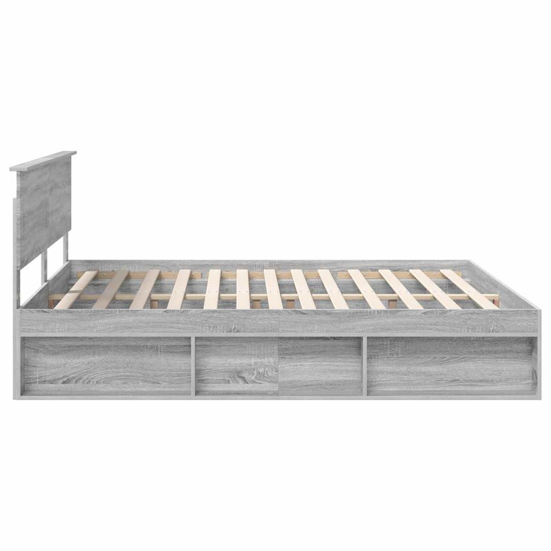 Casa si Gradina - Mobilier - Paturi si accesorii - Paturi - Cadru de pat cu headboard Gri Sonoma 180 x 200 cm Lemn compozit - Infinity.ro