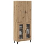 Casa si Gradina - Mobilier - Comode si corpuri - Corpuri bucatarie - Bufet Lemn Vechi 69,5 x 34 x 180 cm Lemn Stratificat si Sticla - Infinity.ro
