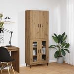 Casa si Gradina - Mobilier - Comode si corpuri - Corpuri bucatarie - Bufet Lemn Vechi 69,5 x 34 x 180 cm Lemn Stratificat si Sticla - Infinity.ro