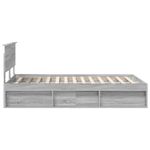 Casa si Gradina - Mobilier - Paturi si accesorii - Paturi - Cadru de pat cu headboard Gri Sonoma 135 x 190 cm Lemn compozit - Infinity.ro