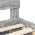 Casa si Gradina - Mobilier - Paturi si accesorii - Paturi - Cadru de pat cu headboard Gri Sonoma 135 x 190 cm Lemn compozit - Infinity.ro