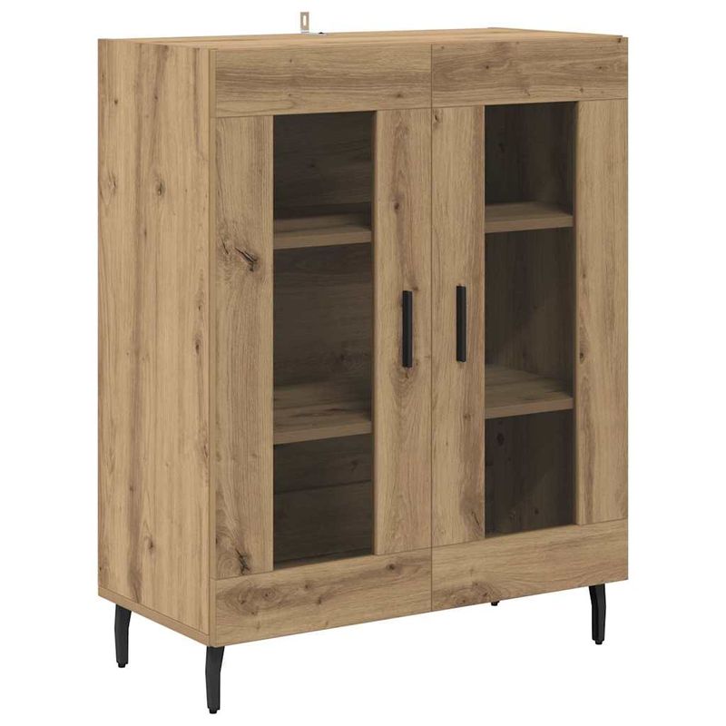 Casa si Gradina - Mobilier - Comode si corpuri - Corpuri bucatarie - Bufet Lemn Vechi 69,5 x 34 x 180 cm Lemn Stratificat si Sticla - Infinity.ro