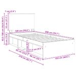 Casa si Gradina - Mobilier - Paturi si accesorii - Paturi - Cadru de pat Lemn vechi 100 x 200 cm Lemn de pin masiv - Infinity.ro