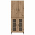 Casa si Gradina - Mobilier - Comode si corpuri - Corpuri bucatarie - Bufet Lemn Vechi 69,5 x 34 x 180 cm Lemn Stratificat si Sticla - Infinity.ro