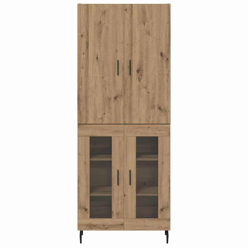 Casa si Gradina - Mobilier - Comode si corpuri - Corpuri bucatarie - Bufet Lemn Vechi 69,5 x 34 x 180 cm Lemn Stratificat si Sticla - Infinity.ro