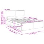 Casa si Gradina - Mobilier - Paturi si accesorii - Paturi - Cadru de pat Stejar artizanal 140 x 190 cm Lemn compozit - Infinity.ro