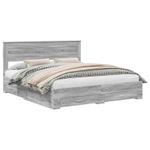 Casa si Gradina - Mobilier - Paturi si accesorii - Paturi - Cadru de pat cu sertar cu headboard cu depozitare Lemn compozit - Infinity.ro
