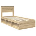 Casa si Gradina - Mobilier - Paturi si accesorii - Paturi - Cadru de pat Stejar Sonoma 75 x 190 cm Lemn de pin masiv - Infinity.ro