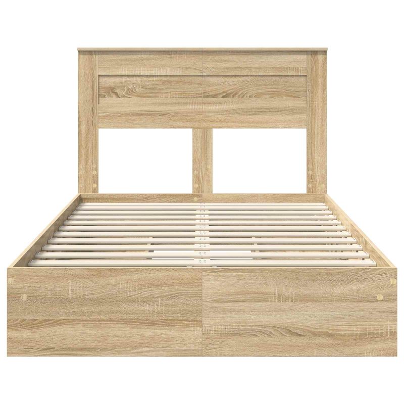 Casa si Gradina - Mobilier - Paturi si accesorii - Paturi - Pat cu storage Stejar Sonoma 120 x 200 cm Lemn compozit - Infinity.ro