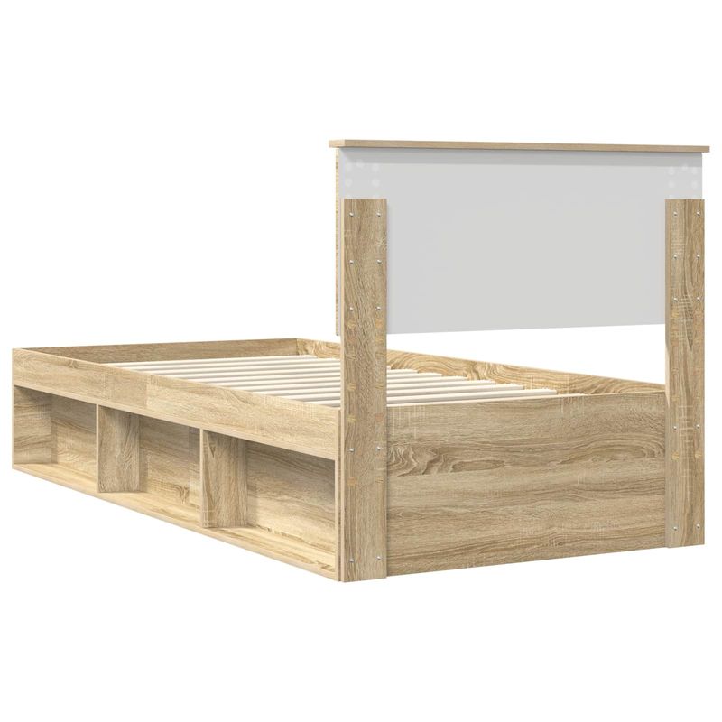 Casa si Gradina - Mobilier - Paturi si accesorii - Paturi - Cadru de pat Stejar Sonoma 75 x 190 cm Lemn compozit - Infinity.ro
