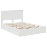 Casa si Gradina - Mobilier - Paturi si accesorii - Paturi - Pat cu storage cu headboard Alb 140 x 200 cm Lemn compozit - Infinity.ro