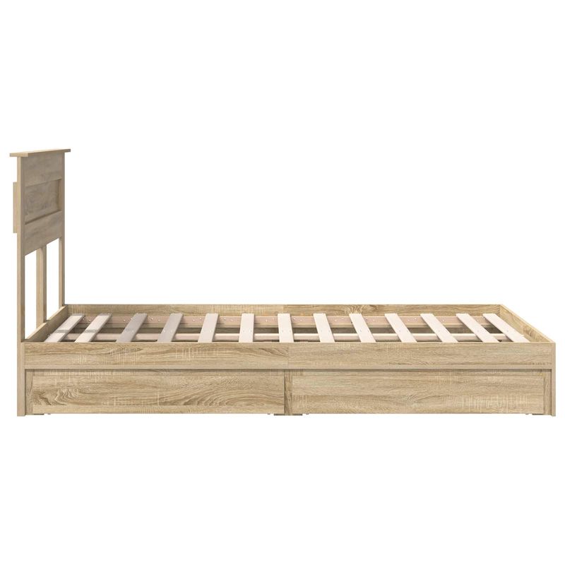 Casa si Gradina - Mobilier - Paturi si accesorii - Paturi - Pat cu storage Stejar Sonoma 120 x 200 cm Lemn compozit - Infinity.ro