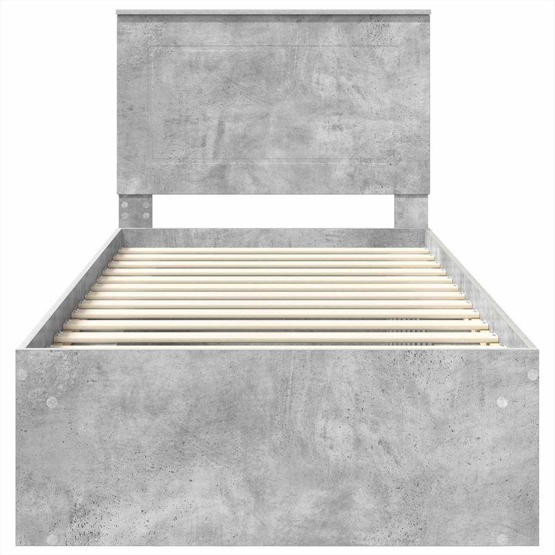 Casa si Gradina - Mobilier - Paturi si accesorii - Paturi - Cadru de pat Gri Concret 100 x 200 cm Lemn de pin masiv - Infinity.ro