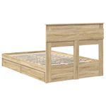 Casa si Gradina - Mobilier - Paturi si accesorii - Paturi - Pat cu storage Stejar Sonoma 120 x 200 cm Lemn compozit - Infinity.ro