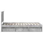 Casa si Gradina - Mobilier - Paturi si accesorii - Paturi - Cadru de pat Gri Concret 100 x 200 cm Lemn de pin masiv - Infinity.ro