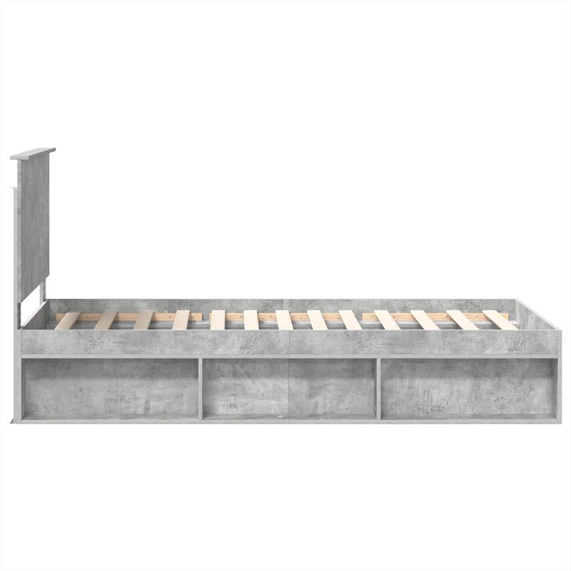 Casa si Gradina - Mobilier - Paturi si accesorii - Paturi - Cadru de pat Gri Concret 100 x 200 cm Lemn de pin masiv - Infinity.ro