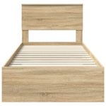 Casa si Gradina - Mobilier - Paturi si accesorii - Paturi - Cadru de pat cu sertar Stejar Sonoma 90 x 200 cm Lemn compozit - Infinity.ro