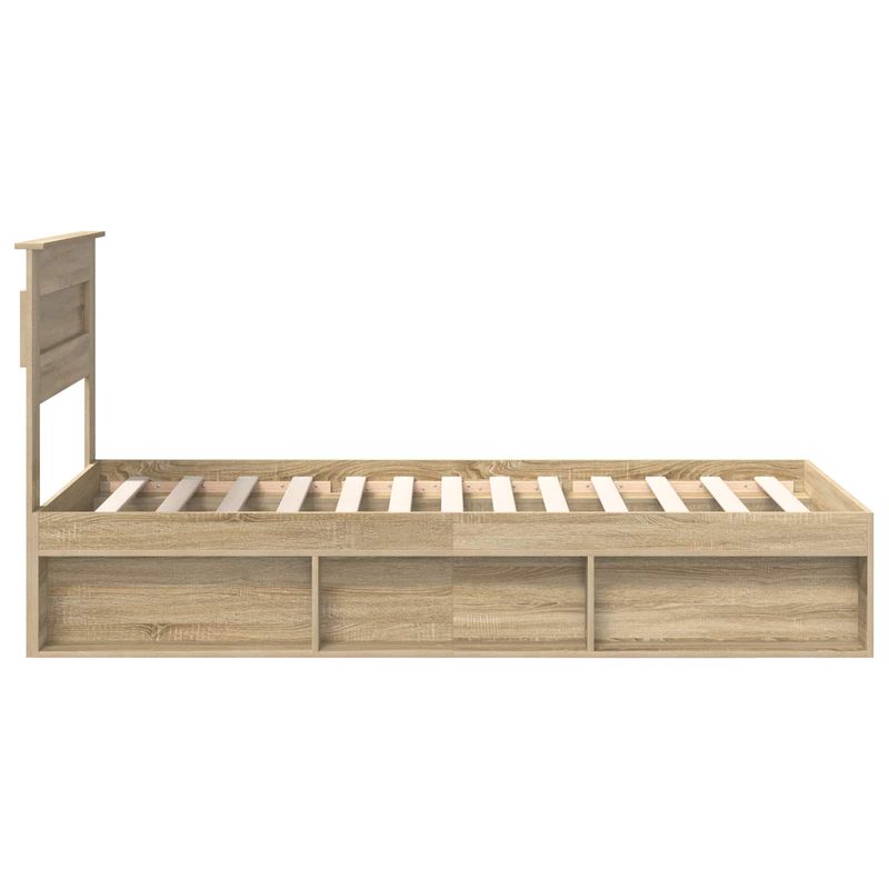 Casa si Gradina - Mobilier - Paturi si accesorii - Paturi - Cadru de pat Stejar Sonoma 75 x 190 cm Lemn de pin masiv - Infinity.ro