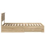 Casa si Gradina - Mobilier - Paturi si accesorii - Paturi - Cadru de pat cu sertar Stejar Sonoma 90 x 200 cm Lemn compozit - Infinity.ro