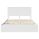 Casa si Gradina - Mobilier - Paturi si accesorii - Paturi - Pat cu storage cu headboard Alb 140 x 200 cm Lemn compozit - Infinity.ro