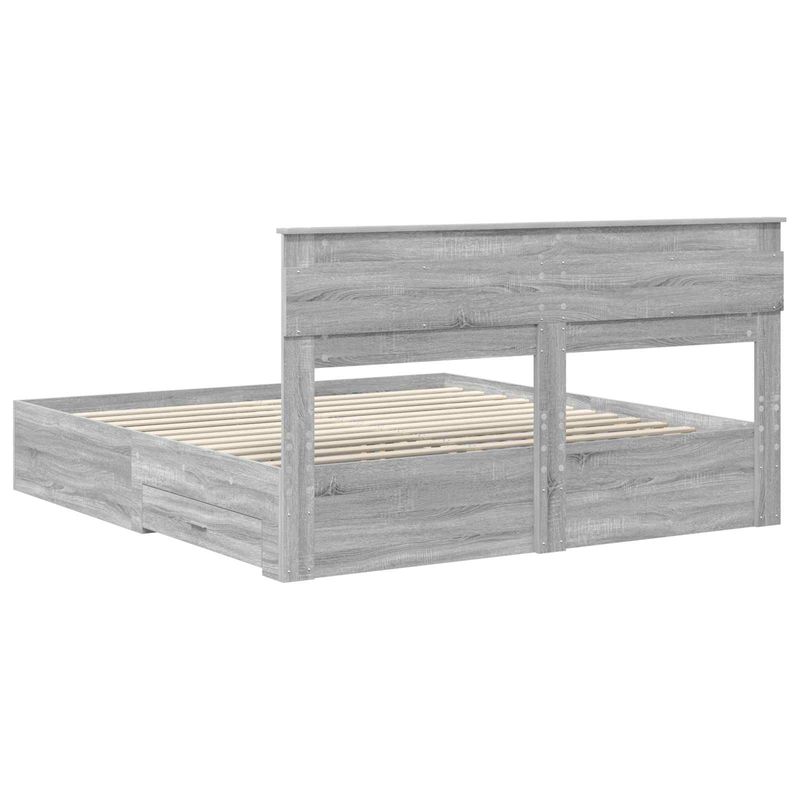 Casa si Gradina - Mobilier - Paturi si accesorii - Paturi - Cadru de pat cu sertar cu headboard cu depozitare Lemn compozit - Infinity.ro