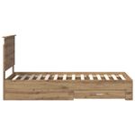 Casa si Gradina - Mobilier - Paturi si accesorii - Paturi - Cadru de pat Stejar Artizanal 90 x 190 cm Lemn compozit - Infinity.ro