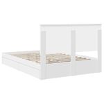 Casa si Gradina - Mobilier - Paturi si accesorii - Paturi - Pat cu storage cu headboard Alb 140 x 200 cm Lemn compozit - Infinity.ro