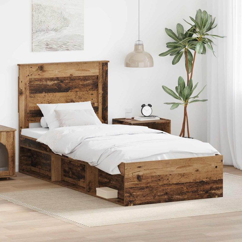 Casa si Gradina - Mobilier - Paturi si accesorii - Paturi - Cadru de pat Lemn vechi 90 x 200 cm Lemn de pin masiv - Infinity.ro