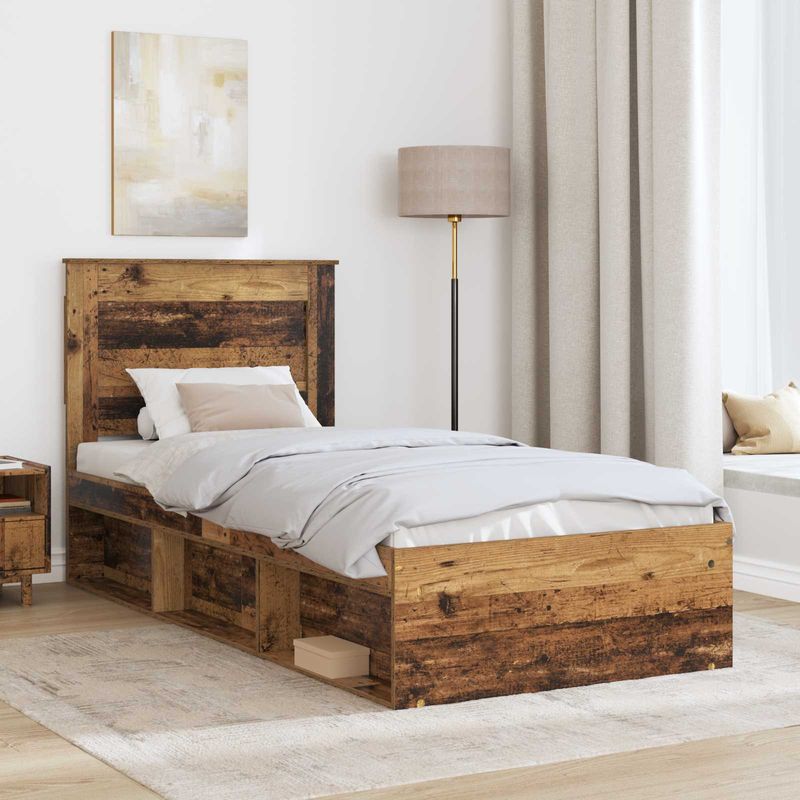 Casa si Gradina - Mobilier - Paturi si accesorii - Paturi - Cadru de pat Lemn vechi 90 x 200 cm Lemn de pin masiv - Infinity.ro