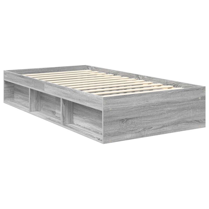 Casa si Gradina - Mobilier - Paturi si accesorii - Paturi - Cadru de pat Gri Sonoma 100 x 200 cm Lemn de pin masiv - Infinity.ro
