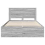 Casa si Gradina - Mobilier - Paturi si accesorii - Paturi - Cadru de pat Gri Sonoma 150 x 200 cm Lemn de pin masiv - Infinity.ro