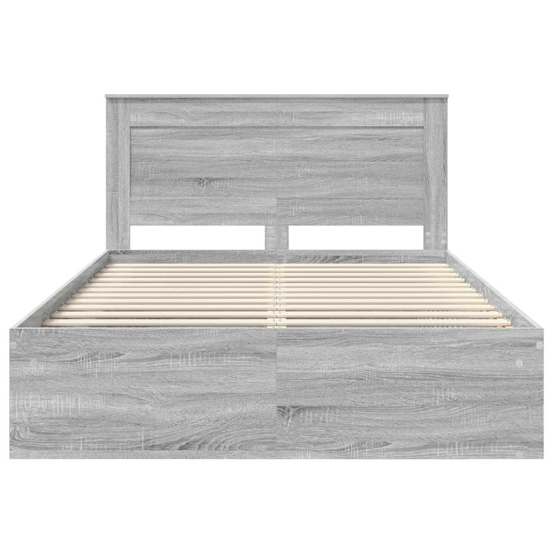 Casa si Gradina - Mobilier - Paturi si accesorii - Paturi - Cadru de pat Gri Sonoma 150 x 200 cm Lemn de pin masiv - Infinity.ro