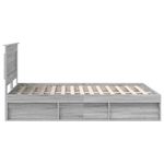 Casa si Gradina - Mobilier - Paturi si accesorii - Paturi - Cadru de pat Gri Sonoma 150 x 200 cm Lemn de pin masiv - Infinity.ro