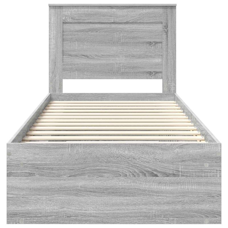 Casa si Gradina - Mobilier - Paturi si accesorii - Paturi - Cadru de pat Gri Sonoma 100 x 200 cm Lemn de pin masiv - Infinity.ro