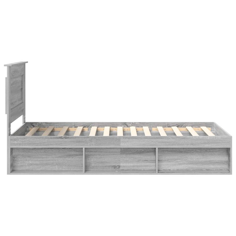 Casa si Gradina - Mobilier - Paturi si accesorii - Paturi - Cadru de pat Gri Sonoma 100 x 200 cm Lemn de pin masiv - Infinity.ro