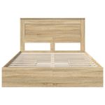 Casa si Gradina - Mobilier - Paturi si accesorii - Paturi - Pat cu storage Stejar Sonoma 140 x 190 cm Lemn compozit - Infinity.ro
