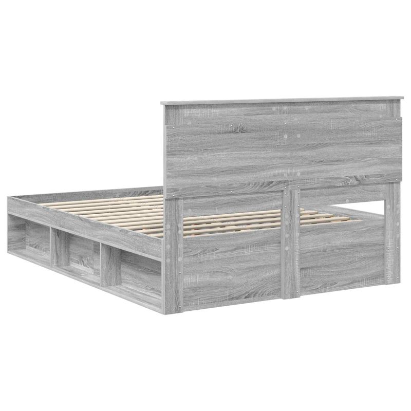Casa si Gradina - Mobilier - Paturi si accesorii - Paturi - Cadru de pat Gri Sonoma 150 x 200 cm Lemn de pin masiv - Infinity.ro
