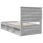Casa si Gradina - Mobilier - Paturi si accesorii - Paturi - Cadru de pat Gri Sonoma 100 x 200 cm Lemn de pin masiv - Infinity.ro